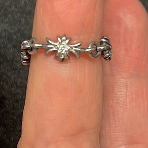 chrome hearts ring with diamonds